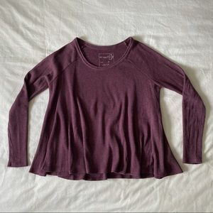 Free People We the Free Rockabilly Waffle Knit Swing Thermal Long Sleeve